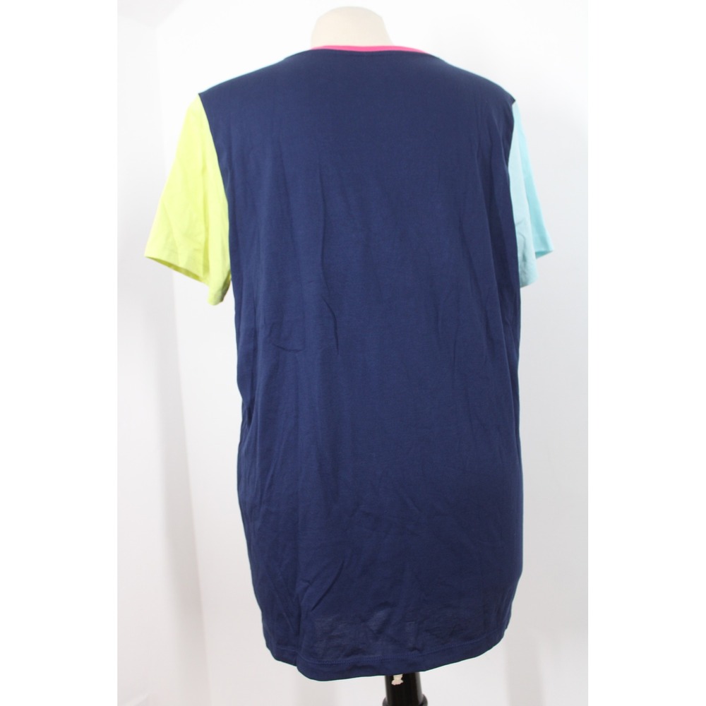 NWOT Lands' End M Colorblock T-Shirt Short Sleeve Casual Top - Picture 4 of 9